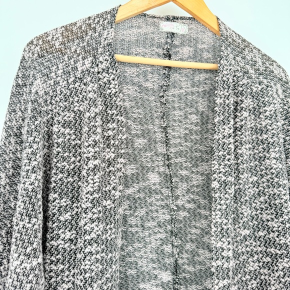 Free People FP Beach Hooded Cocoon Cardigan Sweater Grey Marl Knit Boho Oversize - Picture 9 of 12